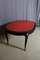 Round Red Leather Top Table with Extension 7