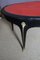 Round Red Leather Top Table with Extension, Image 2