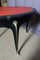 Round Red Leather Top Table with Extension 4