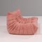 Pink Modular Togo Sofas & Footstool by Michel Ducaroy for Ligne Roset, Set of 3 10