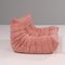 Pink Modular Togo Sofas & Footstool by Michel Ducaroy for Ligne Roset, Set of 3, Image 10