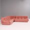Pink Modular Togo Sofas & Footstool by Michel Ducaroy for Ligne Roset, Set of 3, Image 3
