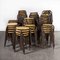 French Stacking School Stools in Brown, 1960s 7