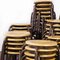 French Stacking School Stools in Brown, 1960s 3