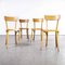 Bentwood Saddle Back Dining Chairs in Honey from Baumann, 1950s, Set of 4 5
