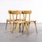 Bentwood Saddle Back Dining Chairs in Honey from Baumann, 1950s, Set of 4 3