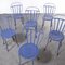 Italian Outdoor Chairs in Blue by Emu, 1970s, Set of 6 5