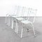 French Mint Metal Outdoor Stacking Chairs from Artprog, 1950s, Set of 4 6