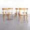 French Beech Simple Back Dining Chairs, 1950s, Set of 7 7