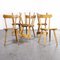 French Beech Simple Back Dining Chairs, 1950s, Set of 8, Image 6