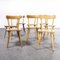 French Beech Simple Back Dining Chairs, 1950s, Set of 8 7