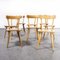 French Beech Simple Back Dining Chairs, 1950s, Set of 8, Image 7