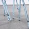 French Sky Blue Metal Stacking Outdoor Chairs from ArtProg, 1950s, Set of 4, Image 4