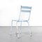 French Sky Blue Metal Stacking Outdoor Chairs from ArtProg, 1950s, Set of 4, Image 8
