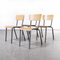 French Mullca Grey Simple Stacking Dining Chairs, 1960s, Set of 4 3