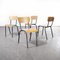 French Mullca Grey Simple Stacking Dining Chairs, 1960s, Set of 4 5