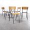 French Mullca Grey Simple Stacking Dining Chairs, 1960s, Set of 6 5