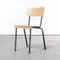 French Mullca Grey Simple Stacking Dining Chairs, 1960s, Set of 6 1