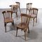 Dark Bent Oak Saddle Back Dining Chairs by Marcel Breuer for Luterma, 1950s, Set of 6, Image 4