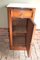 Antique Mahogany Bedside Table with Marble Leaf, Image 2