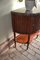 Antique Mahogany Half Moon Cupboard with Marble Leaf 3