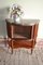 Antique Mahogany Half Moon Cupboard with Marble Leaf 2