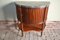 Antique Mahogany Half Moon Cupboard with Marble Leaf 1
