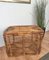 Italian Bohemian French Riviera Style Bamboo & Rattan Basket Container, 1960s 4