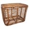 Italian Bohemian French Riviera Style Bamboo & Rattan Basket Container, 1960s 1
