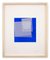 Tom Henderson Moiré, Cobalt Blue, 2019, Acrylique sur Papier et Filet, Encadré 1