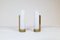 Mid-Century Modern Brass and Opaline Wall Lamps Attributed to Asea Sweden, Set of 2 3