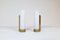 Mid-Century Modern Brass and Opaline Wall Lamps Attributed to Asea Sweden, Set of 2, Image 3