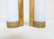 Mid-Century Modern Brass and Opaline Wall Lamps Attributed to Asea Sweden, Set of 2, Image 6