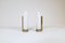 Mid-Century Modern Brass and Opaline Wall Lamps Attributed to Asea Sweden, Set of 2, Image 2