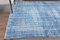 Vintage Turkish Handmade Overdyed Blue Wool Oushak Rug, Image 5