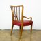 Mid-Century Austrian Walnut and Red Leather Dining Armchairs by Oswald Haerdtl, Set of 8 2