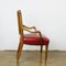 Mid-Century Austrian Walnut and Red Leather Dining Armchairs by Oswald Haerdtl, Set of 8, Image 4