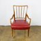 Mid-Century Austrian Walnut and Red Leather Dining Armchairs by Oswald Haerdtl, Set of 8, Image 3