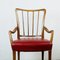 Mid-Century Austrian Walnut and Red Leather Dining Armchairs by Oswald Haerdtl, Set of 8, Image 13