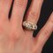 French Rose-Cut Diamonds Tank Ring in 18 Karat Yellow Gold, 1940s, Image 5