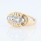 French Rose-Cut Diamonds Tank Ring in 18 Karat Yellow Gold, 1940s, Image 6