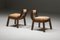Italian Art Deco Walnut & Velvet Dining Chairs in the Style of Borsani, 1950s, Image 4