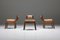 Italian Art Deco Walnut & Velvet Dining Chairs in the Style of Borsani, 1950s, Image 3