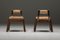 Italian Art Deco Walnut & Velvet Dining Chairs in the Style of Borsani, 1950s 5