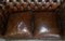 Cigar Brown Leather & Walnut Chesterfield Sofa 6