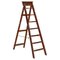 Tall Red Painted Library Stepladder 1