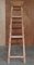 Tall Red Painted Library Stepladder 12