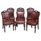 Victorian Mahogany & Leather Dining Chairs in the Style of Gillows, 1860s, Set of 6 1