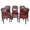 Viktorianische Esszimmerstühle aus Mahagoni & Leder im Stil von Gillows, 1860er, 6er Set 1