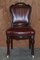 Victorian Mahogany & Leather Dining Chairs in the Style of Gillows, 1860s, Set of 6 3